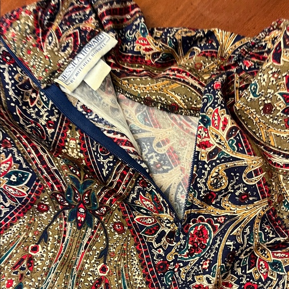 Vintage 80s JESSICA HOWARD Paisley Maxi Midi Dress Size 14 - Picture 6 of 7